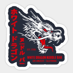 White Dragon Noodle Bar (aged look) Sticker